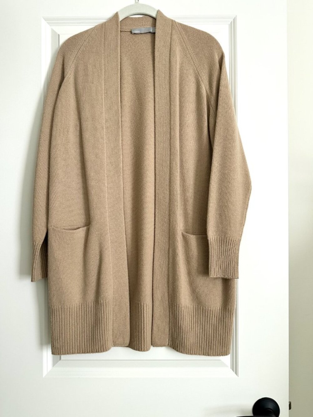 VINCE Cashmere Open Front Cardigan Sweater in Camel Size XS